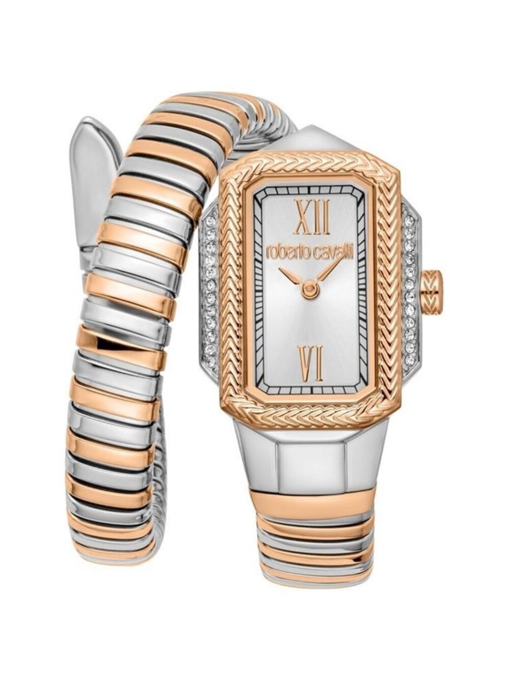 NWT Roberto Cavalli Vera Silver-tone Dial Ladies Watch